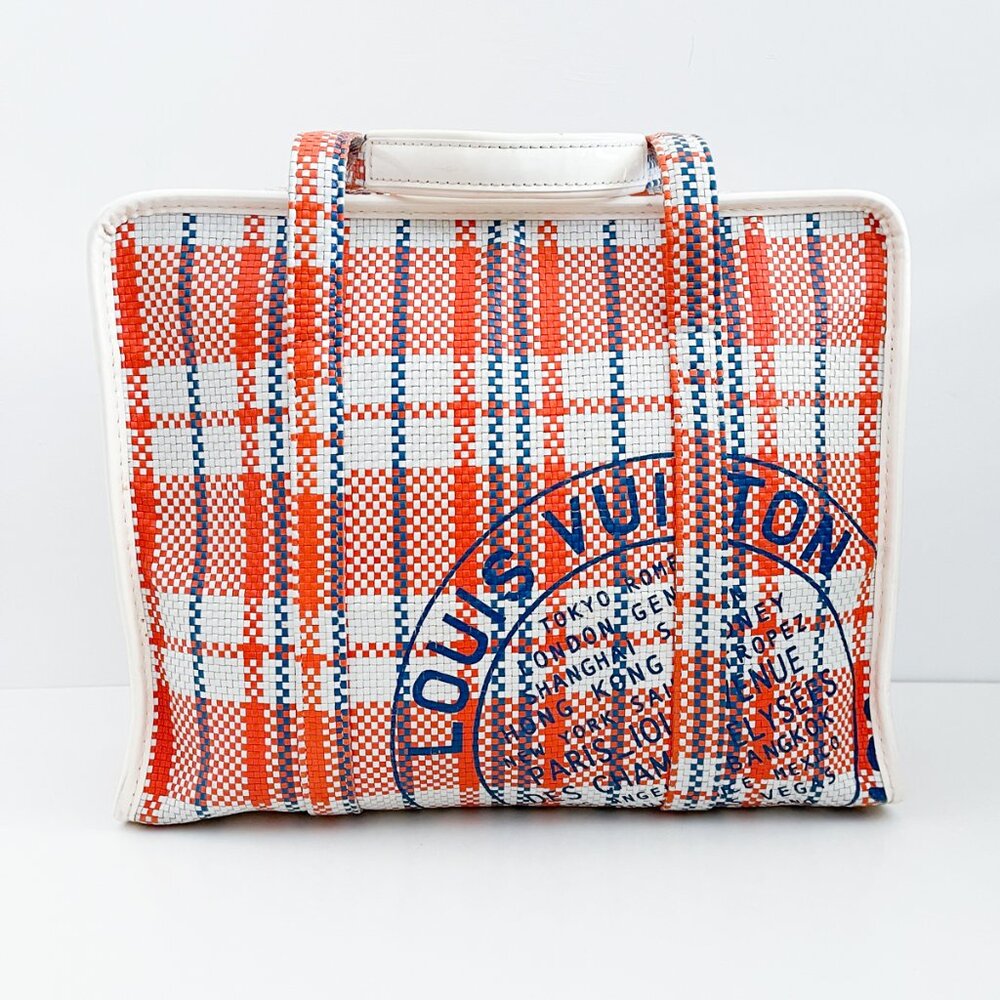 Louis Vuitton Braided Street Shopper PM Orange Blue White